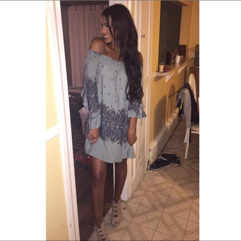 Floral off shoulder dress